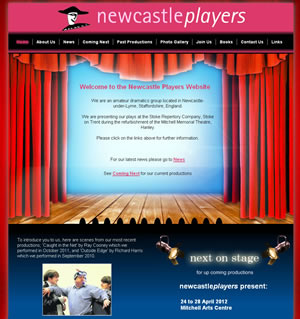 Web design stoke - portfolio - Newcastle Players website
